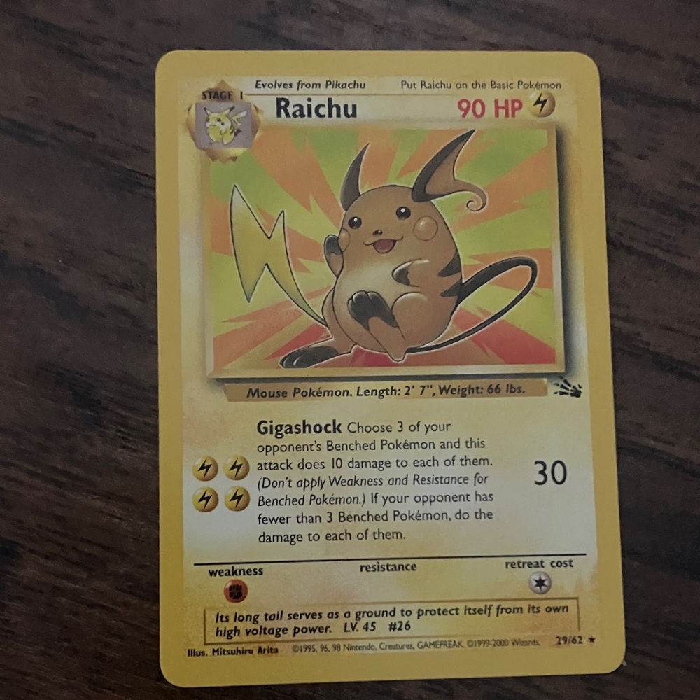 Raichu Pokémon Card